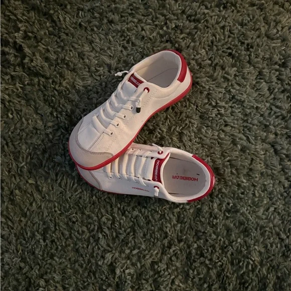 Hobibear White and Red Sneakers - Picture 2 of 2
